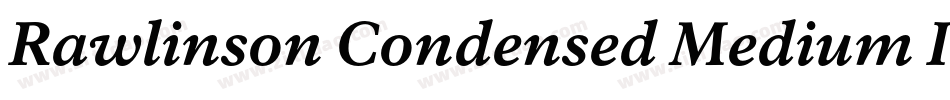 Rawlinson Condensed Medium Italic字体转换